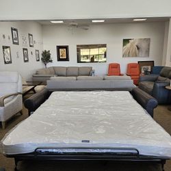 Italian Leather Sofa Bed- Shevrin 