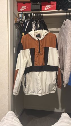 G-net wind breaker Large Beige Black and Brown