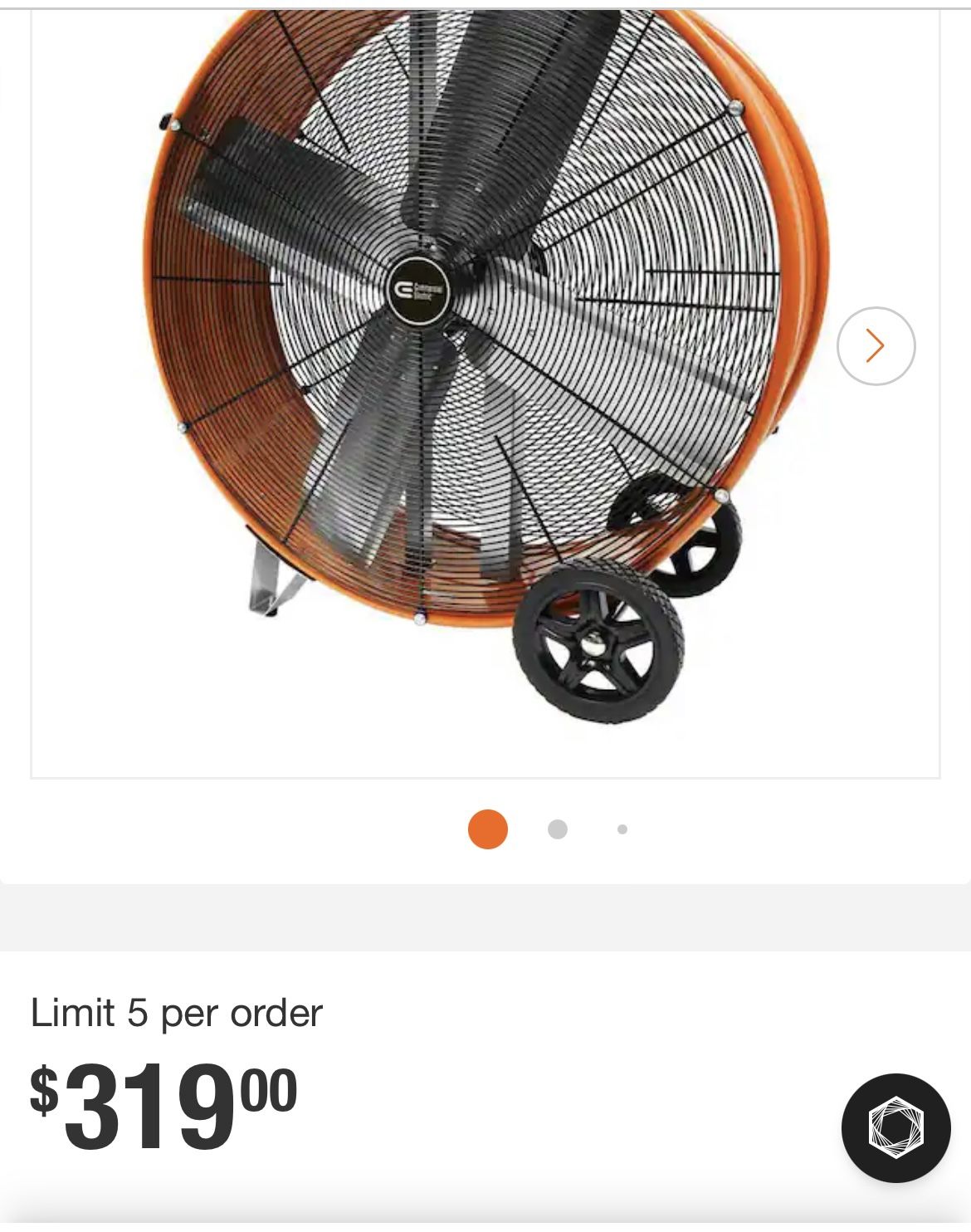 30 in. Heavy Duty 2-Speed Direct Drive Drum Fan