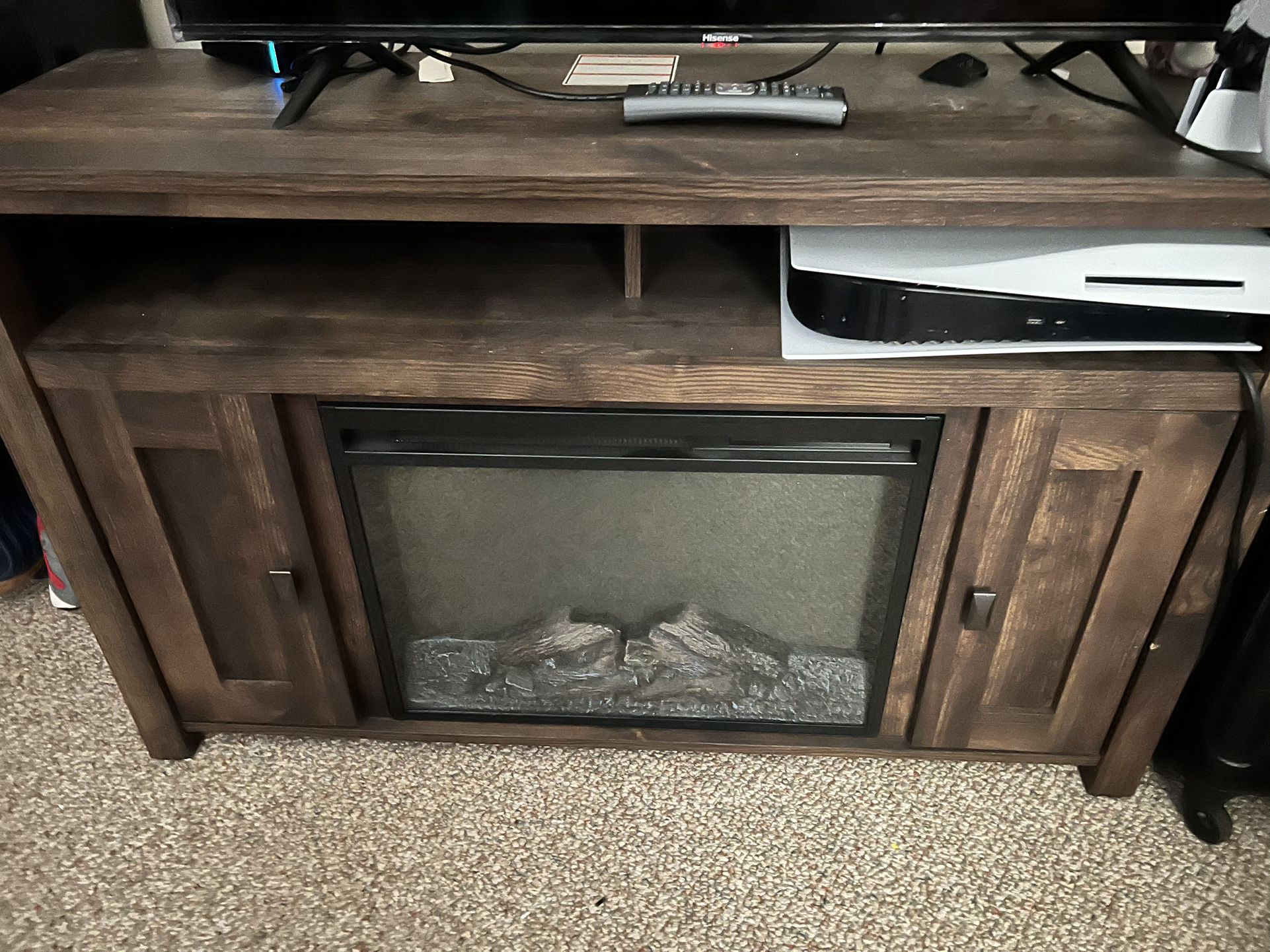 Tv Stand With Working Fireplace