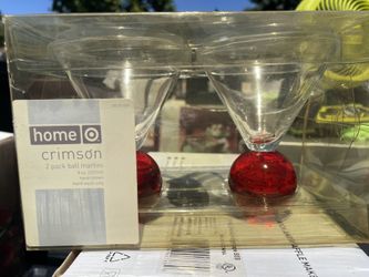 Target Home Crimson 2pk Ball Martini Glasses