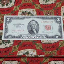 $ 2 Red Seal Two Dollar  Uncirculated