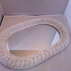 Vintage Wicker Vanity Tray Or Wall Hanging Made Hong Kong 