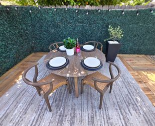 🔥 New Luxury Ming Dinning Table Outdoor/ Patio Set $999 for all 5 pieces