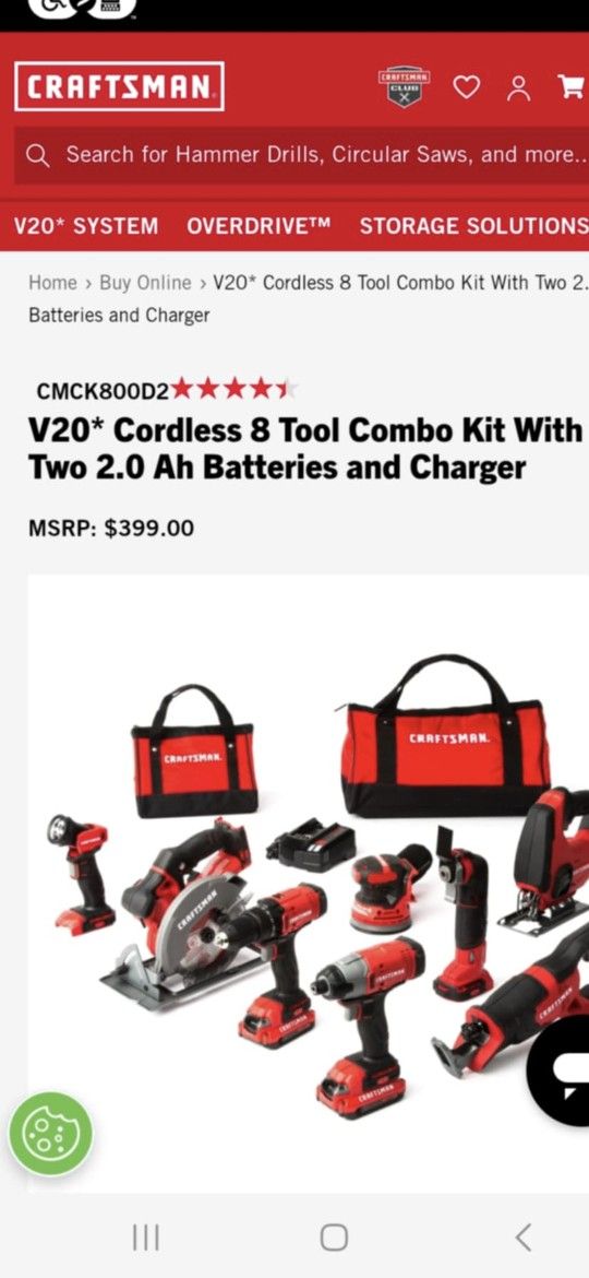 Craftsman Drill Set Combo
