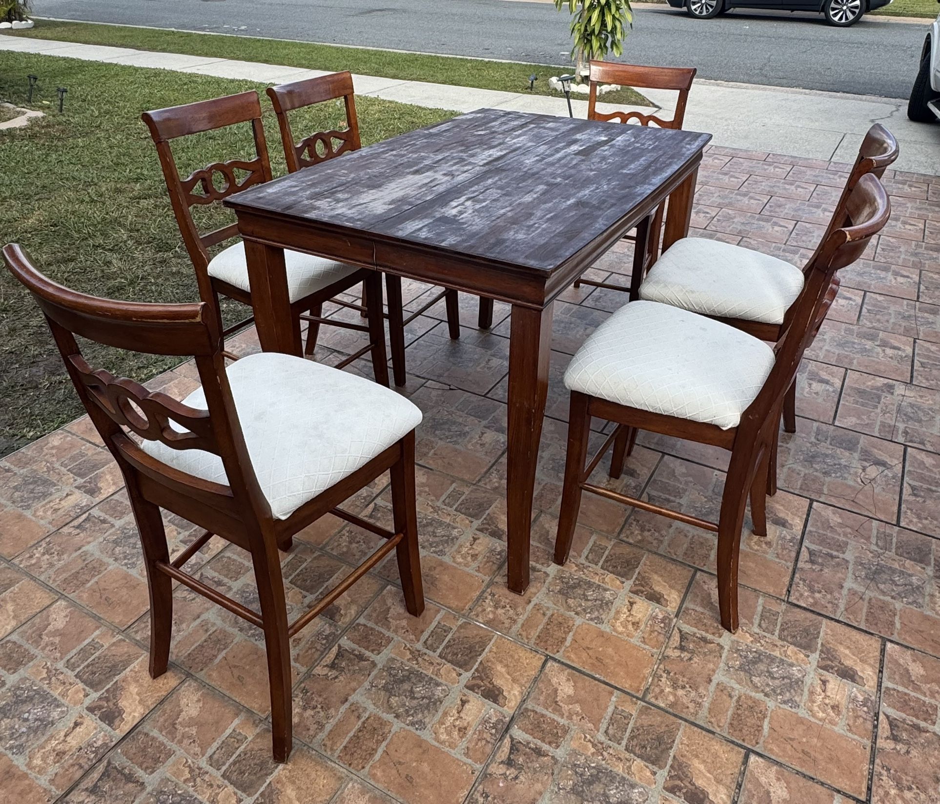 Wooden Table 6 Chairs 
