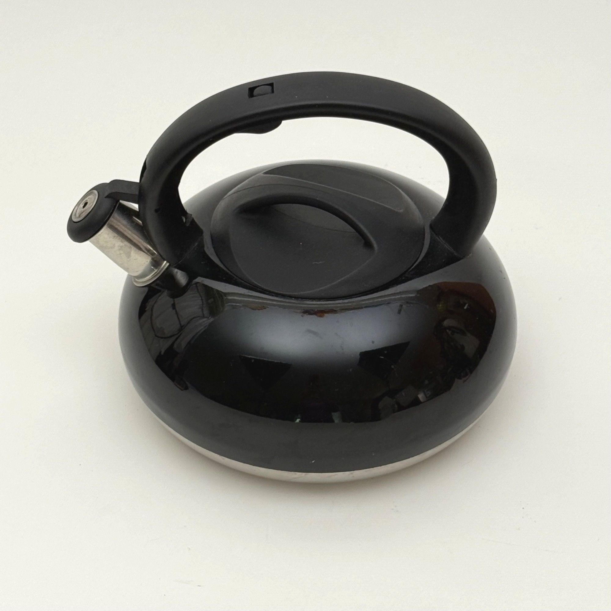 Occi Stainless Steel Tea Kettle Black Whistling Stove-Top