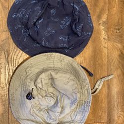 X2: Summer UPF 50+ UV Protection Hat Wide Brim Beach Bucket Cap (12-24 Months)
