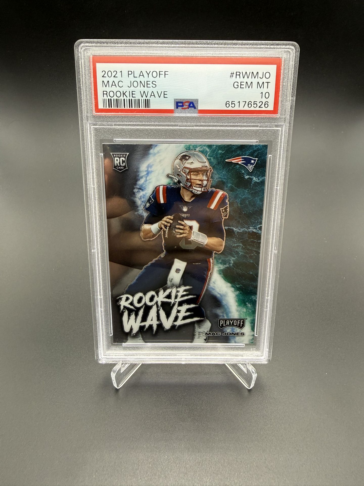 2021 PANINI PLAYOFF ROOKIE WAVE #RWMJO MAC JONES RC PSA 10