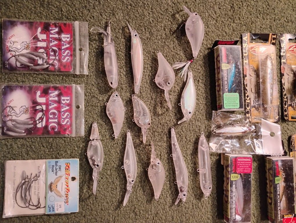 Lures 23groupset. Lucky Craft Rapalas & Custom 3dprinted BLanks Assorted.