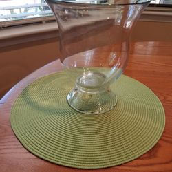Pottery Barn Glass Hurricane Candle Holder, 10h x 8.5w