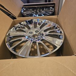 Genuine OEM Factory Jaguar Xj (X351) "Freshly" Chrome Plated 20 Inch Staggered Wheels