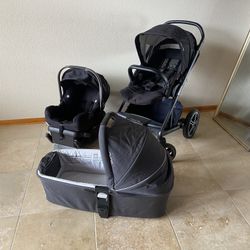 Nuna Mixx Stroller With Car Seat And Bassinet 
