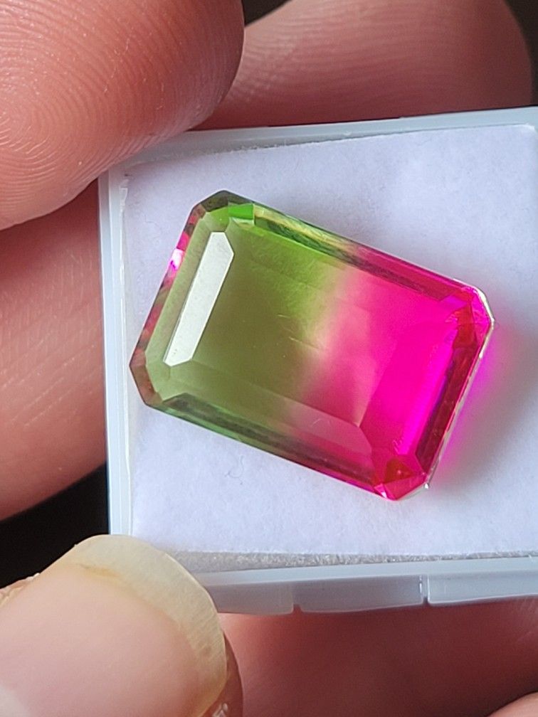 15ctw Natural Watermelon Tourmaline Crystal Doublet