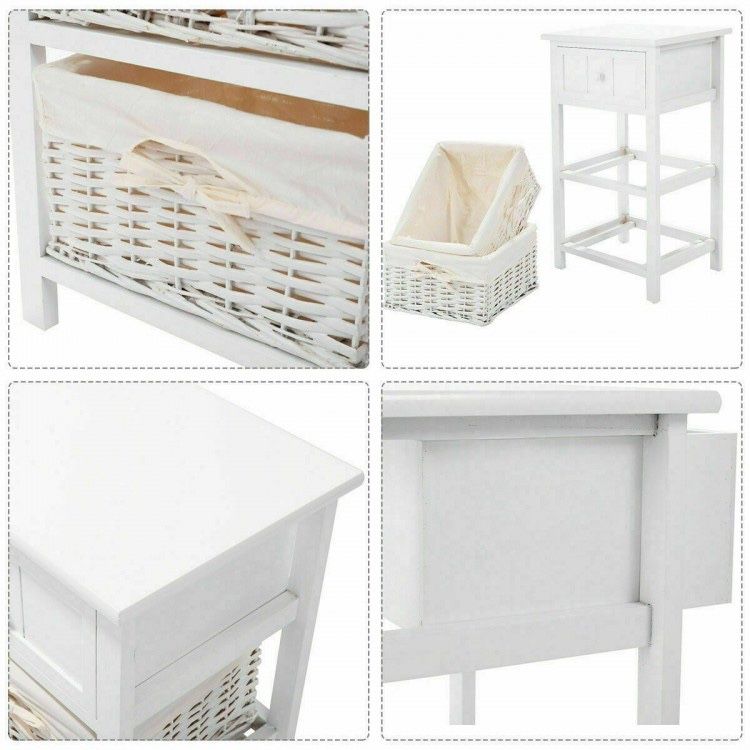 Set of 2 Bèdsidè End Tàblè