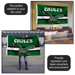 PHILADELPHIA Eagles Throwback Eagle 2 Sided 3’ X 5’ Flag