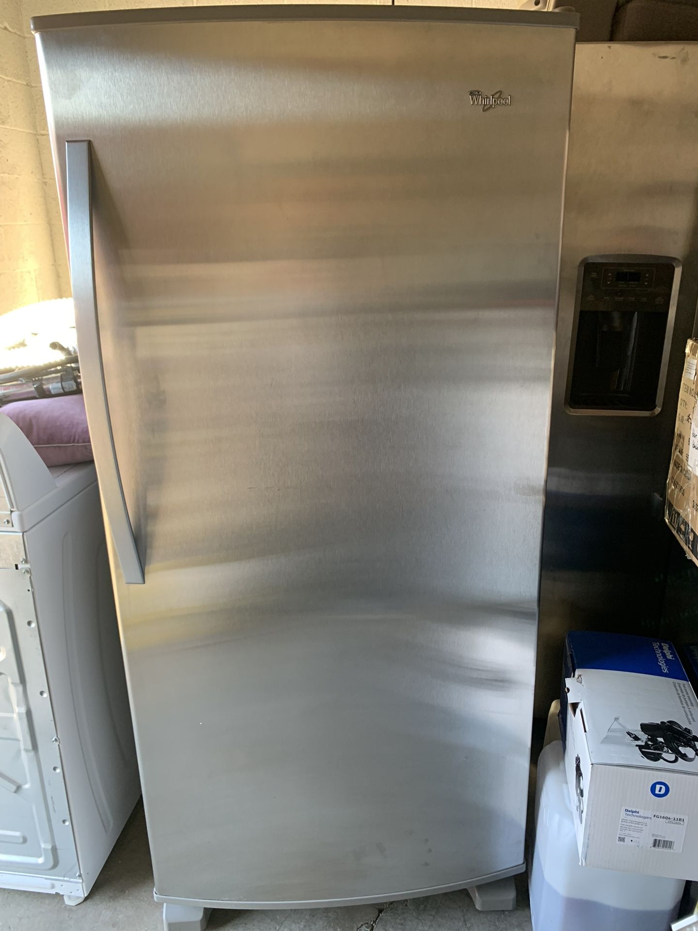 Whirlpool stainless steel Freezer 18 cu.ft