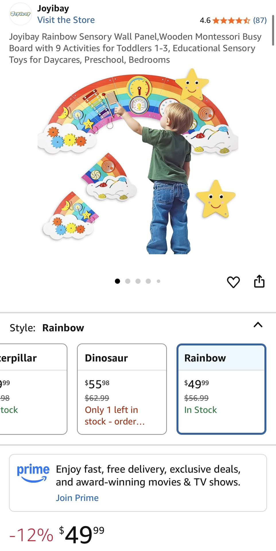 Rainbow Activity Board