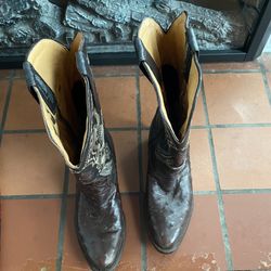 Mens Ostrich Boots Size 8