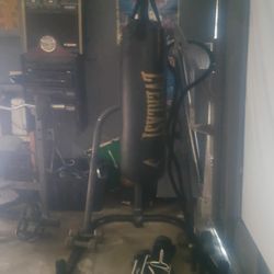 Punching Bag With Stand And Gloves 