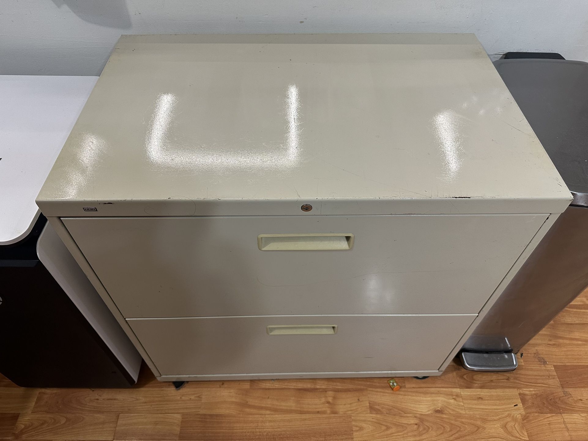 2 Drawer Putty Metal Lateral File Cabinet