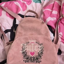 Juicy Couture Pink Velvet Backpack
