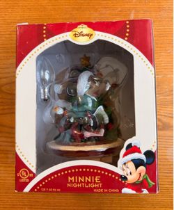 Disney Minnie Mouse Christmas Tree Night Light Plug-in & Disney Pluto Nightlight Christmas new in Box 25 both or 15 each