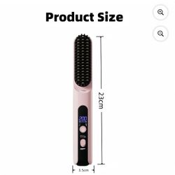 Brand New Hair Straightener Brush, 2-in-1 Splint Straight Comb, Compact Straightening Brush with Removable Magnetic Comb Teeth, Lightweight Hot Comb w