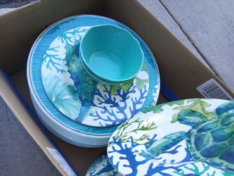 Outdoor/indoor dishes. Sea/ beach theme
