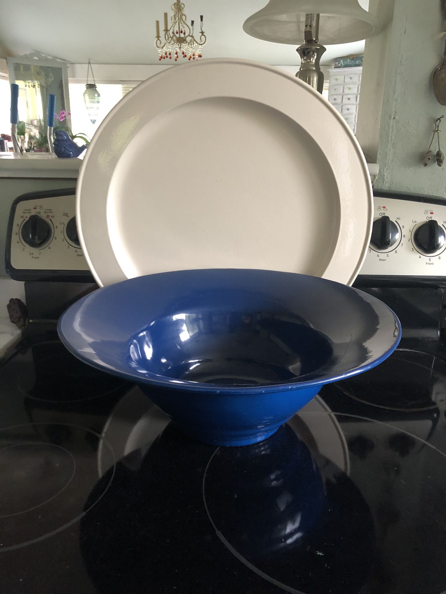 XLG Seahawks Bowl And 2 Platters Coated Aluminum 