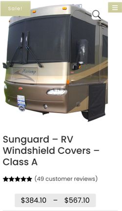 Rv windshield cover