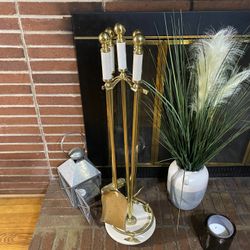 Marble Fireplace Tool Set