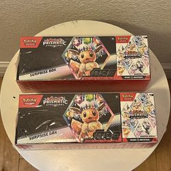 Prismatic evolution surprise box and booster bundle 2 Pack