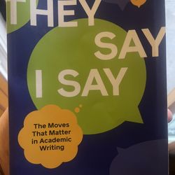 They Say I Say (English 1-College)