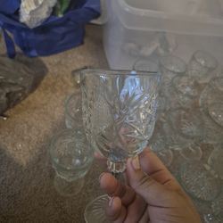 Vintage Libbey Hobstar water goblets