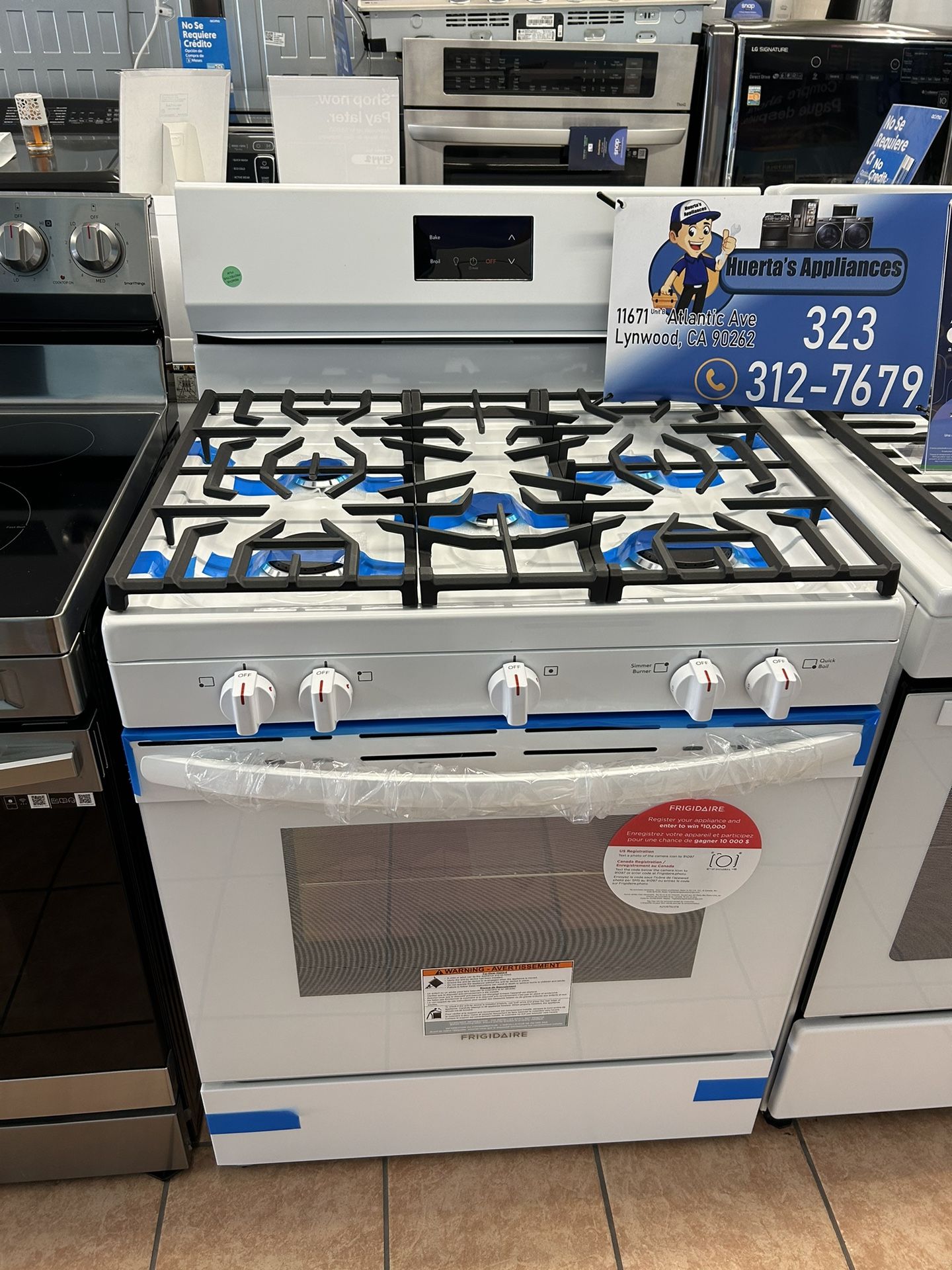 Frigidaire 5 Burner Stove White