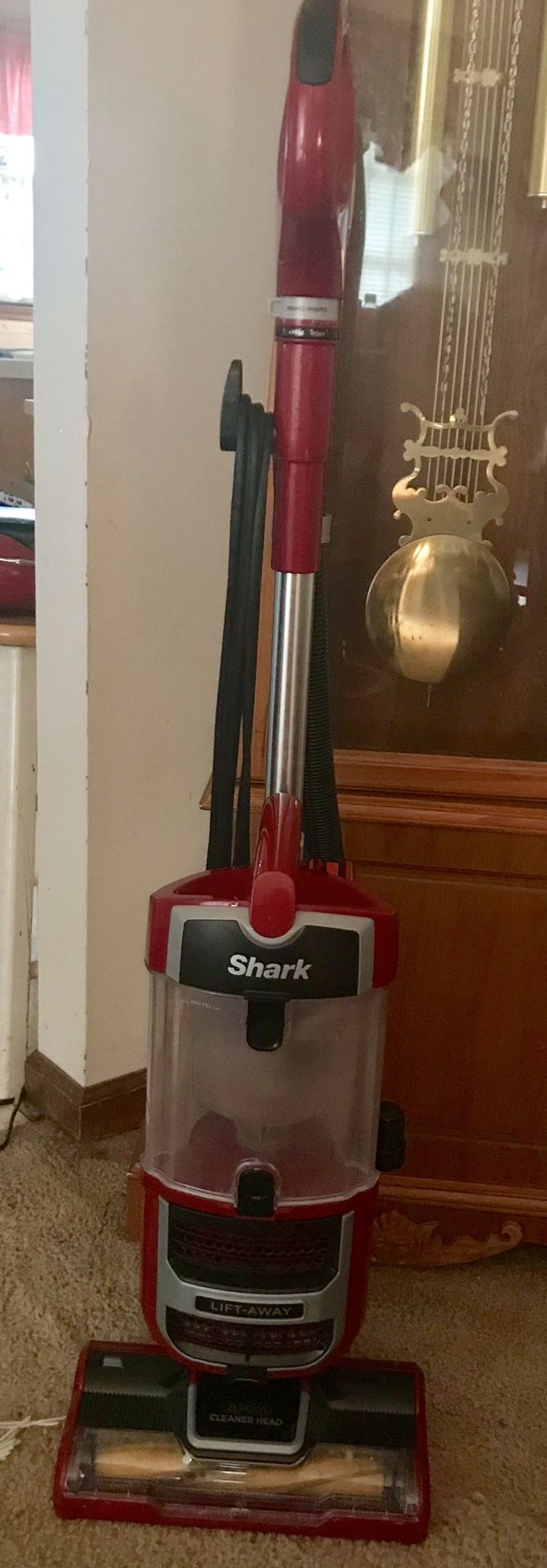 Shark Navigator Upright Vacuum with Lift-Away, Zero-M Anti-Hair Wrap Technology, Anti-Allergen + HEPA Filter and Swivel Steering (ZU561), Red Peony