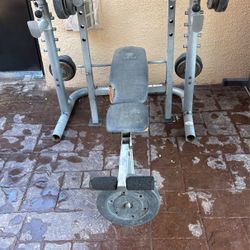 Golds Gym Rack And Bench