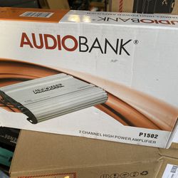 Audiobank 2 Channels 1500 WATTS Bridgedable Car Audio Stereo Amplifier P1502