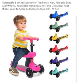 Toddler Scooter with Foldable Seat in COLOR : PINK