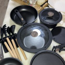 Set De Sartenes Mango Removible Non-Stick 