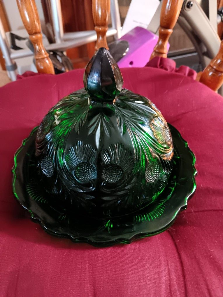 Vintage Mosser Glass Butter Dish