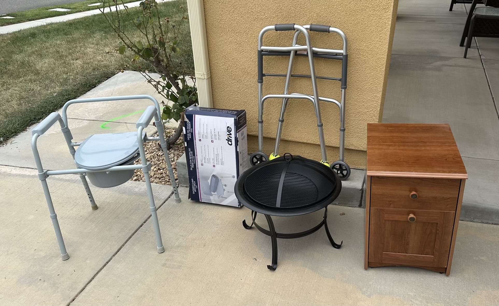 Walker, Shower Chair, Safety Seat, Fire Pit, Small End Table