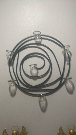 Spiral Metal Wall Candle Holder