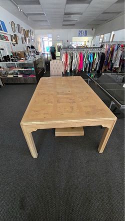 Large Burl Wood Dining Table