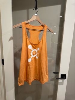 XL Orangetheory Orange Racerback Tank with White Logo