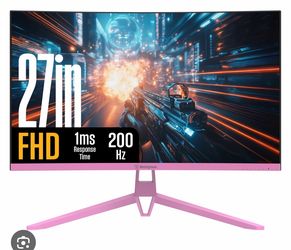 Westinghouse - 27" Curved PC Gaming Monitor WC27RX6250, Pink
