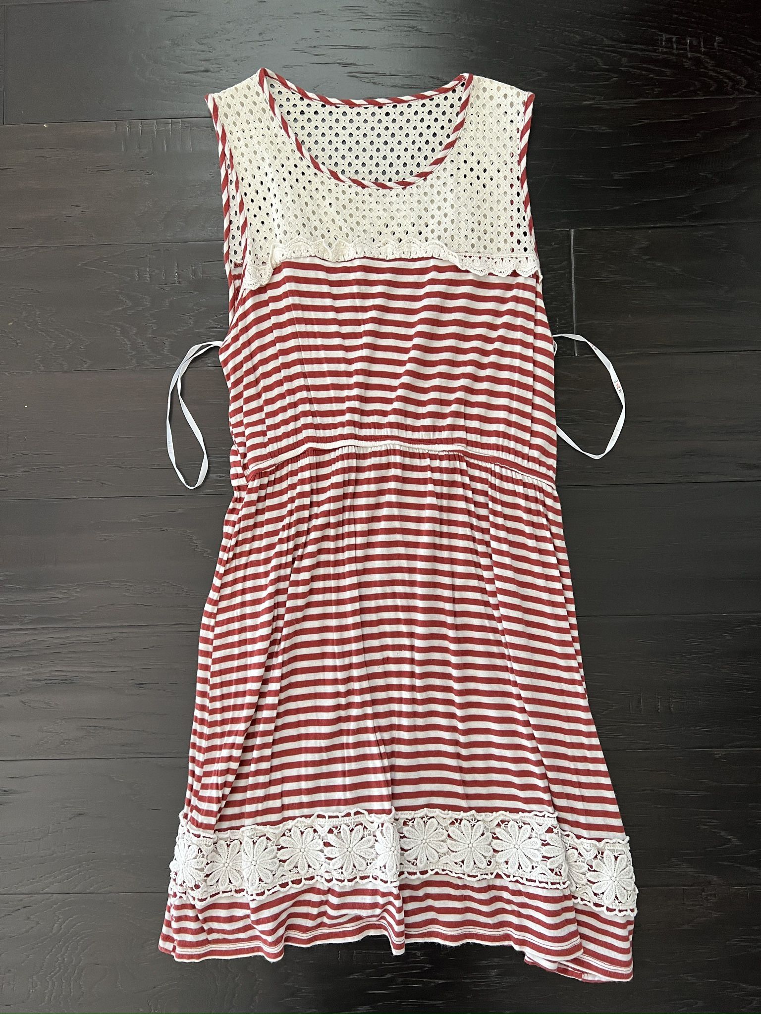 Striped Red and White Dress