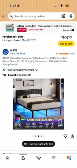 Queen bed frame