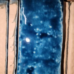 Virtuo Sapphire Blue 1.45 in. x 9.21 in. Polished Crackled Ceramic Subway Wall Tile (4.65 sq. ft./Case)